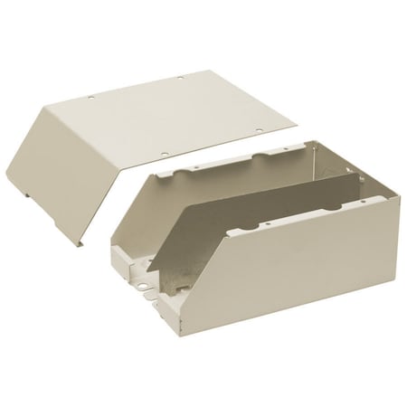 Hubbell Wiring Device-Kellems Metal Raceway, Entrance End Fitting, Divided, HBL2400 Series, Ivory HBL2410DFOIV